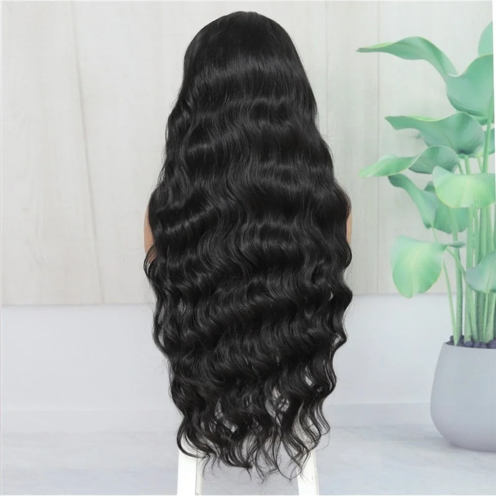 26” BLACK  BODY WAVY Beautiful Lace Front NEW
